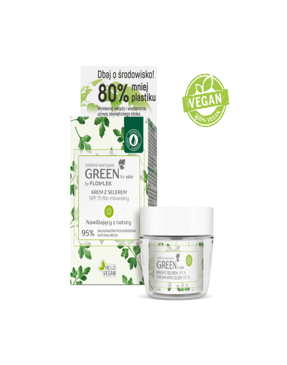 SPF 15 Uv filtreli, Yeşil Sebzeler ve Kereviz Özlü Yoğun Nemlendiren, Antioksidan etkili Gündüz Kremi 50ml