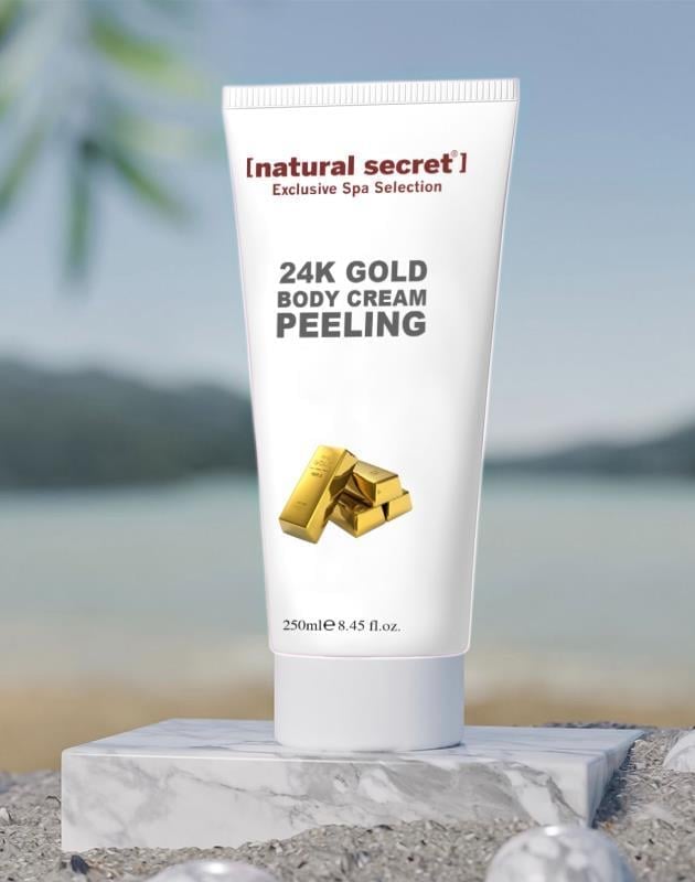 Natural Secret 24K Gold Body Cream Peeling - 24 K Altın Granüllü Vücut Krem Peeling