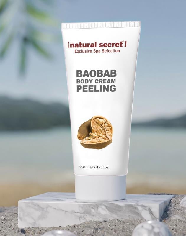 Natural Secret Baobab Body Cream Peeling - Baobab Granüllü Vücut Krem Peeling