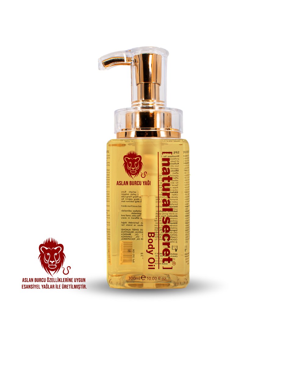 Natural Secret Leo Massage & Body Care Oil - Aslan Burcu Masaj & Vücut Bakım Yağı
