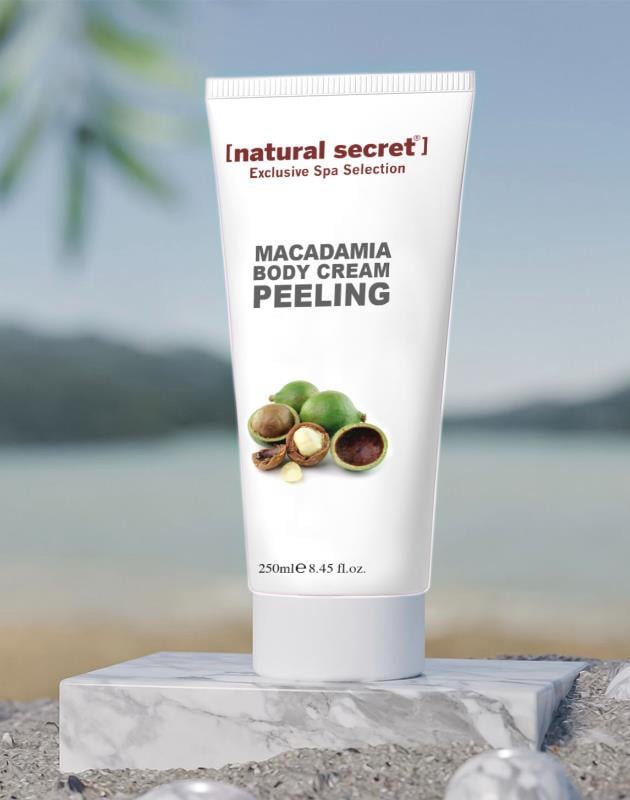 Natural Secret Macadamia Body Cream Peeling - Makademya Granüllü Vücut Krem Peeling