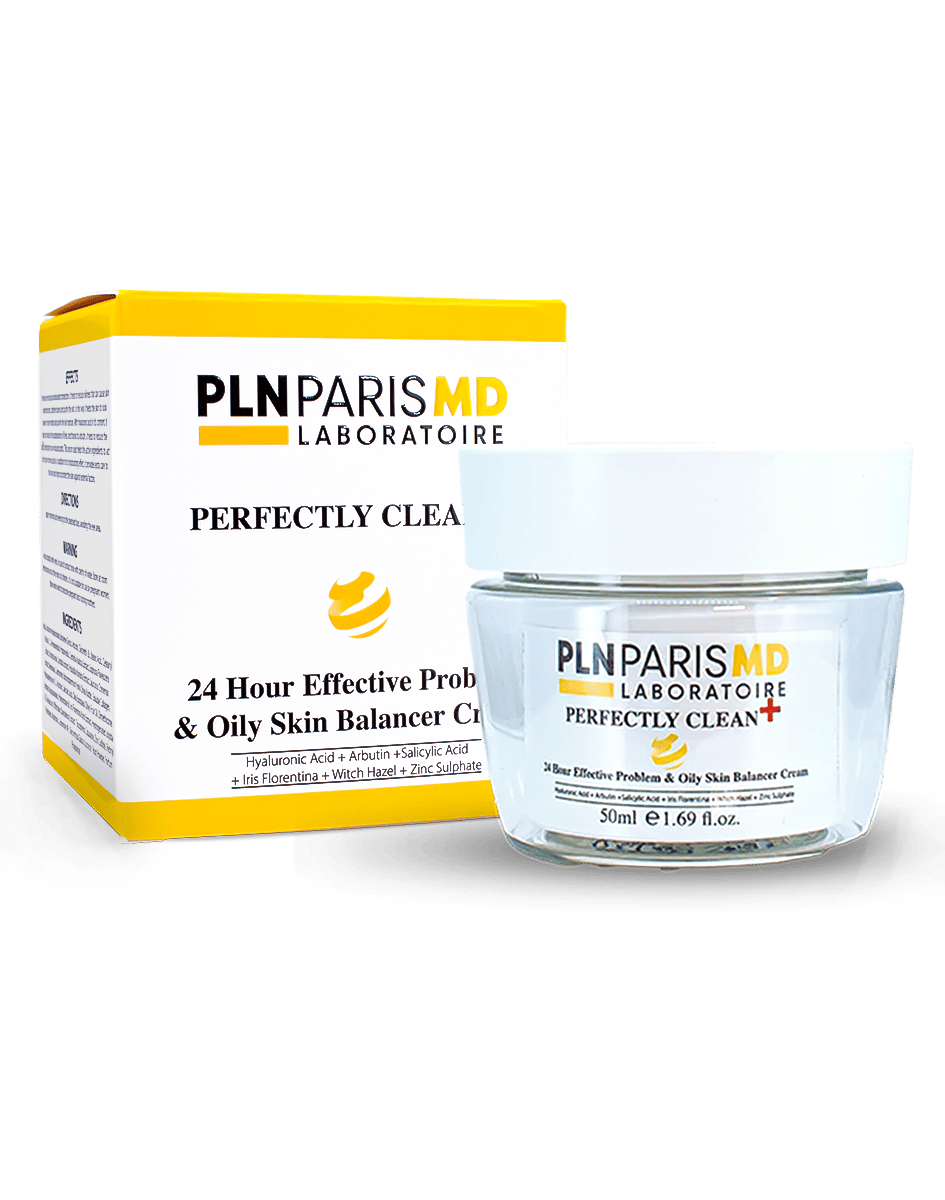 PLN PARIS MD Perfectly Clean + 24h Care for Impure, Oily Skin Cream Akneli, Yağlı ve Problemli Ciltler İçin Gece - Gündüz Koruyucu Bakım Kremi 50ml