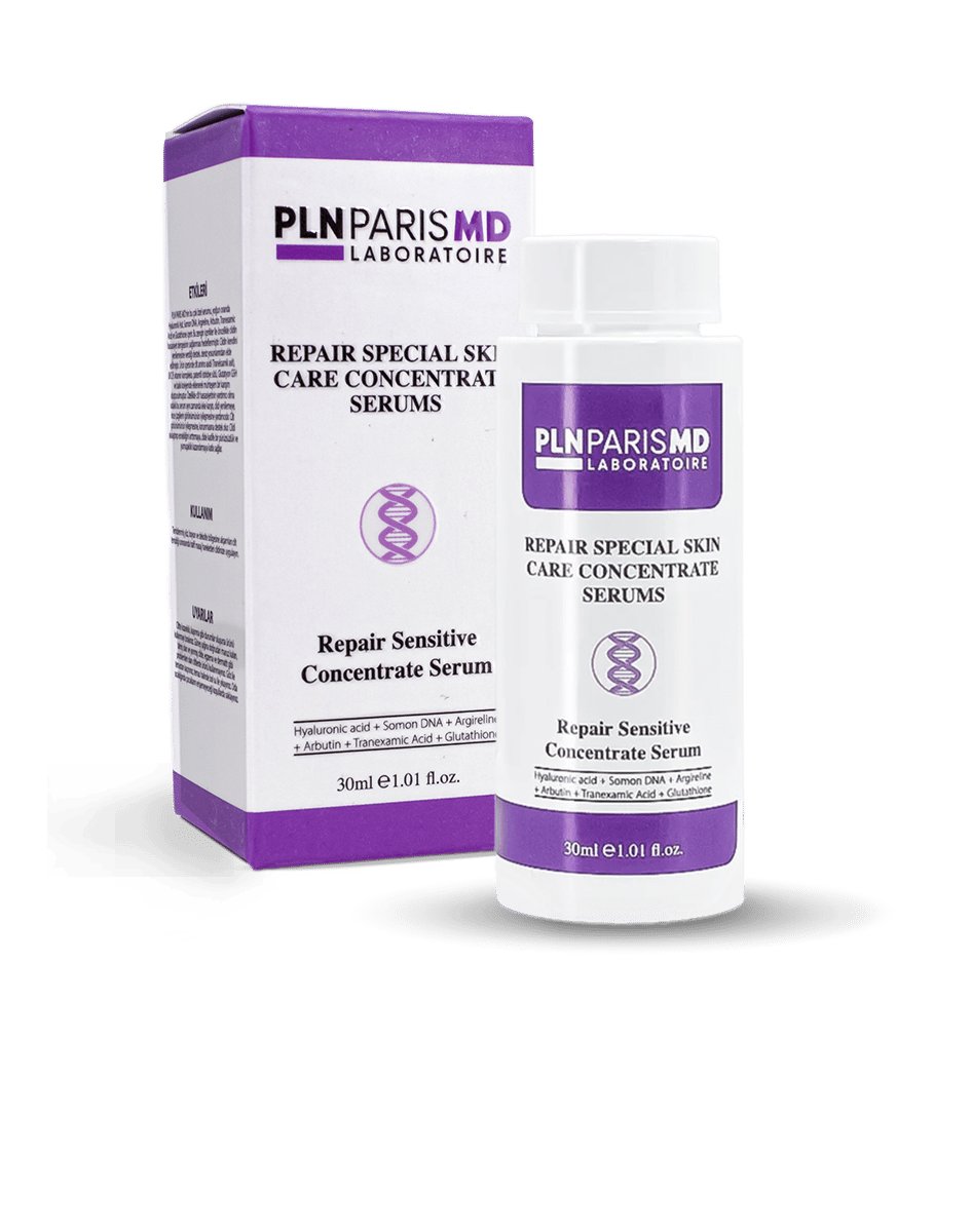 PLN PARIS MD Repair Sensitive Concentrate Serum / Hassas Dahil Tüm Ciltlere Sakinleştirici, Yatıştırıcı Bakım Serumu 30ml REFIL