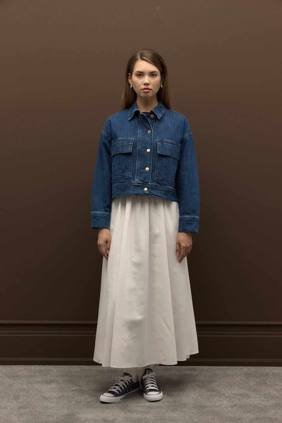 Mid Blue Denim Ceket