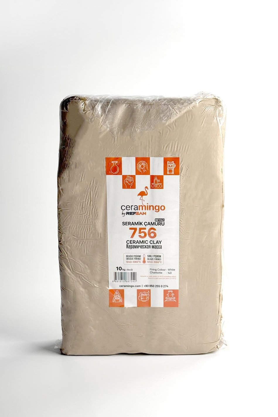 Refsan 756 Seramik Çamuru Vakumlu 1050°C
