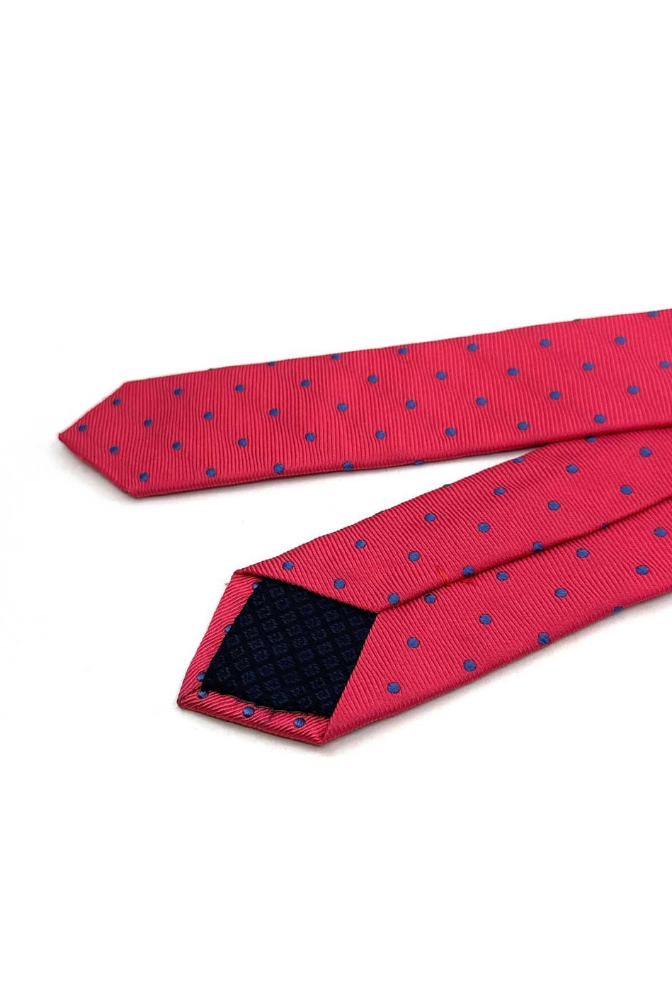 4.6 cm Nar Çiçeği Puantiye Desen Ultra Slim İpek Kravat İK2333