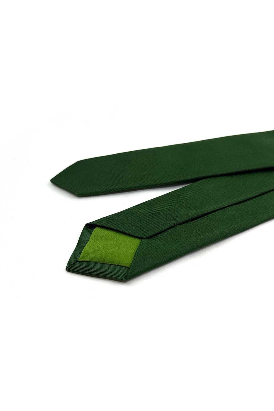 4.5 cm Yeşil Düz Ultra Slim İpek Kravat İK2337