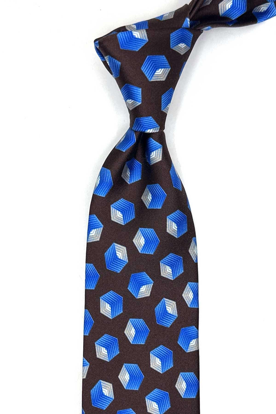 Acciani Style Kahverengi İtalyan İpek Kravat İK2135