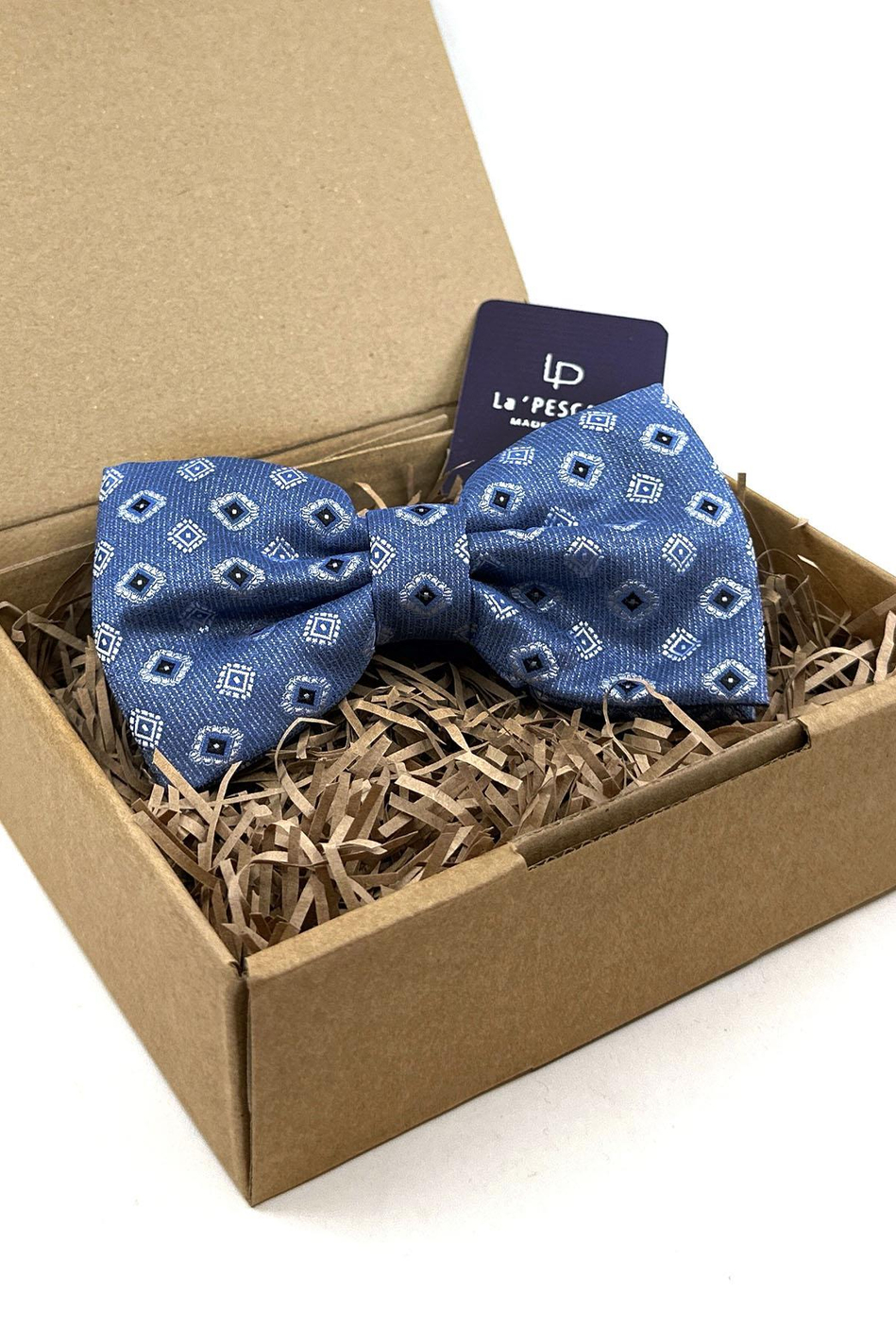 Açık Mavi Motif Desen Büyük Papyon P1852