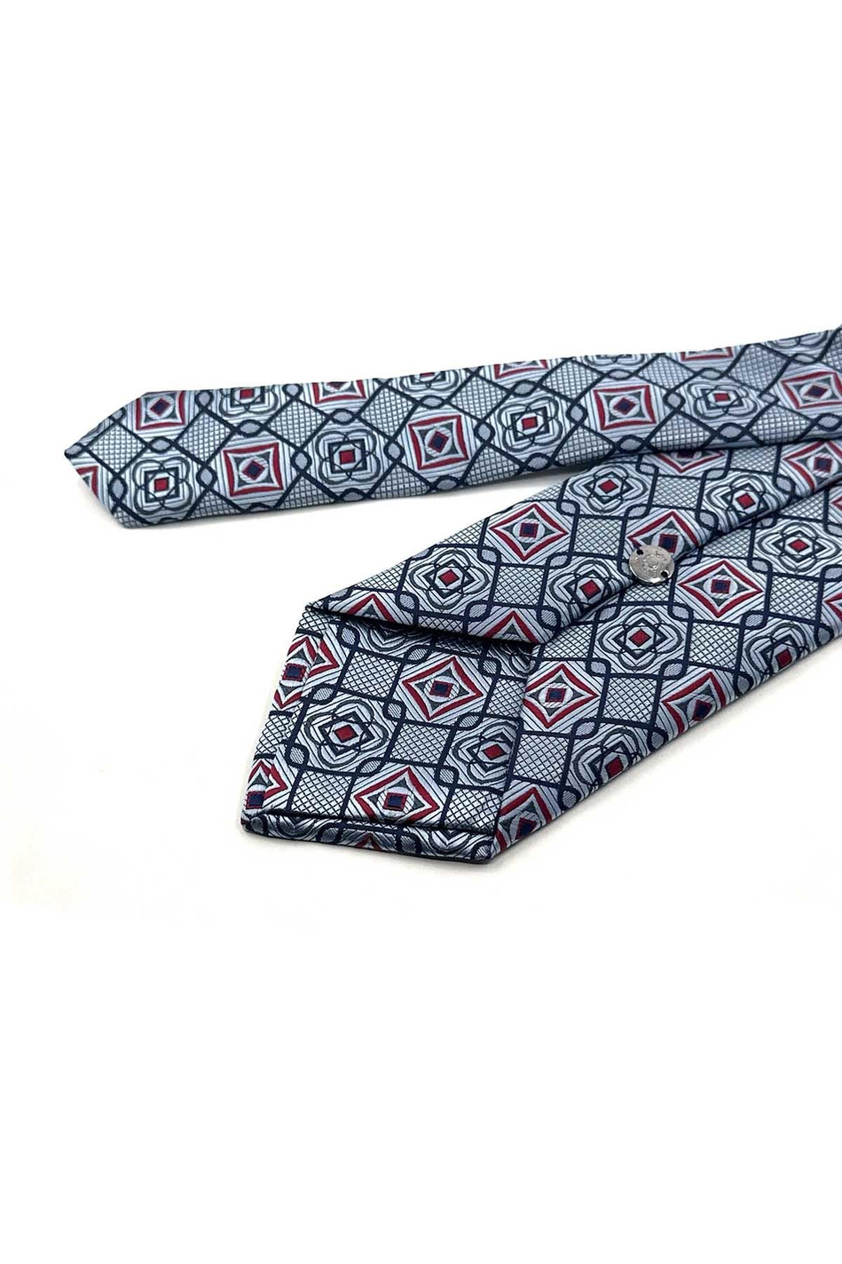 Açık Mavi Motif Desen Mendilli Klasik Kravat KK13767