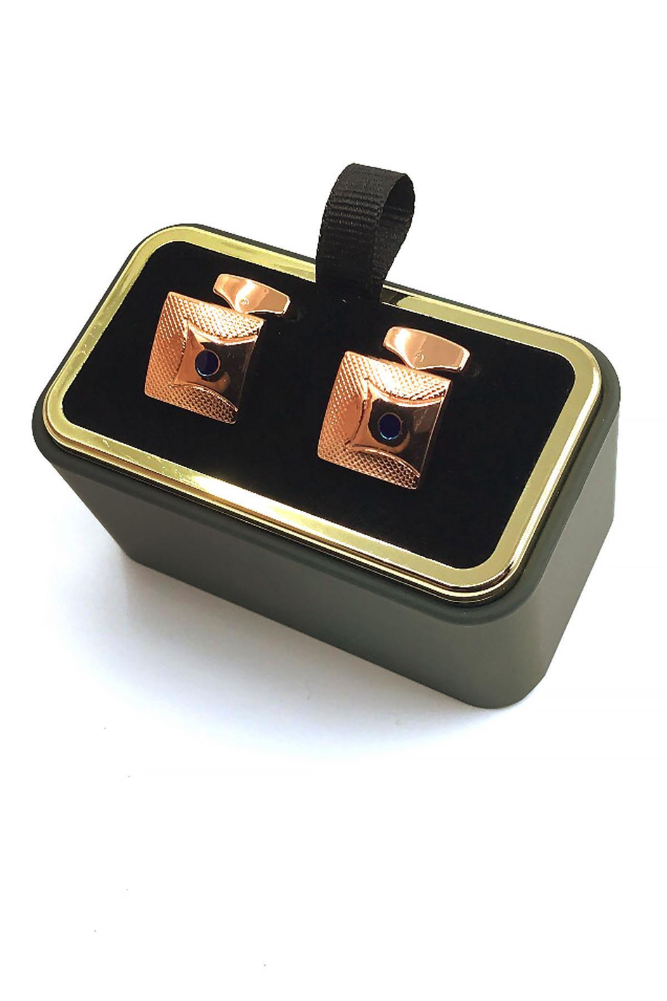 Altın Karamel Kare Kol Düğmesi KD800