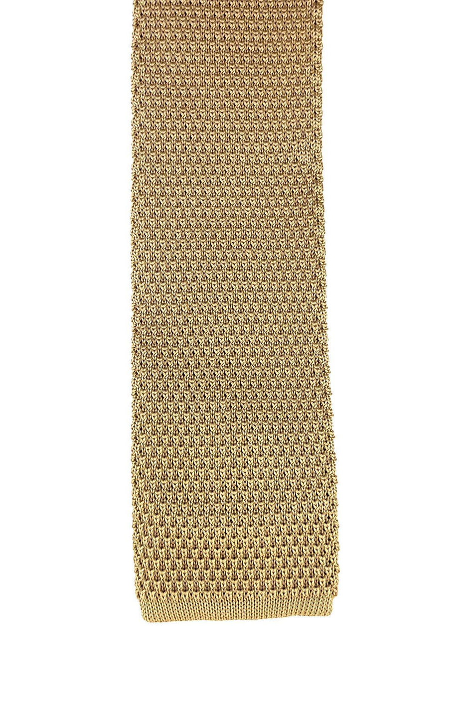 Altın Renk Düz Örgü Kravat ÖR8311