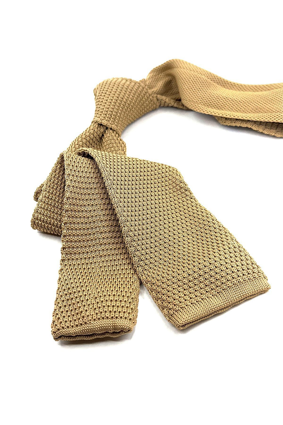 Altın Renk Düz Örgü Kravat ÖR8311