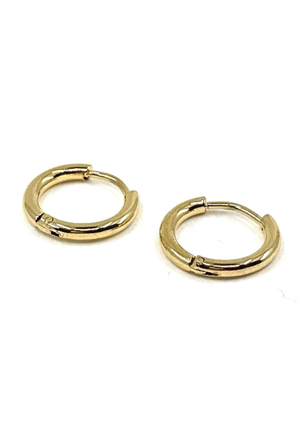 Altın Renk Yuvarlak Unisex Küpe EAR16