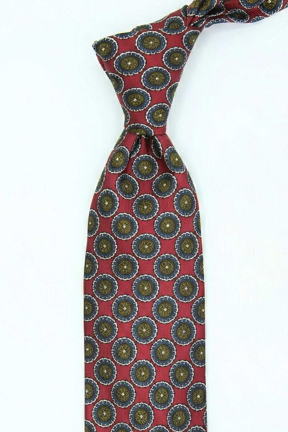 Arbostra Style Bordo Motif Desen İtalyan İpek Kravat İK2224