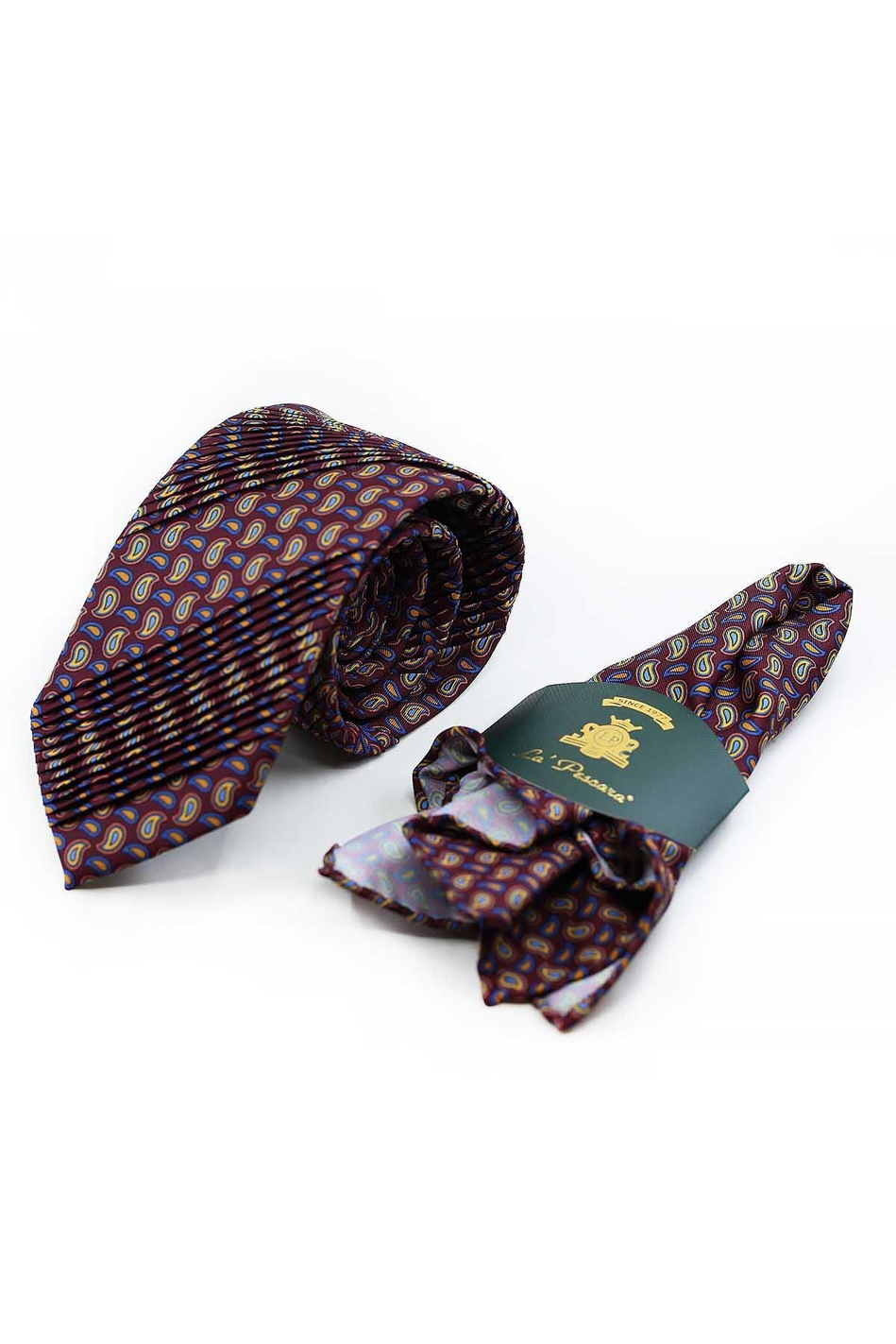Bagheria Style Mürdüm Şal Desen Piliseli Kravat CRK92