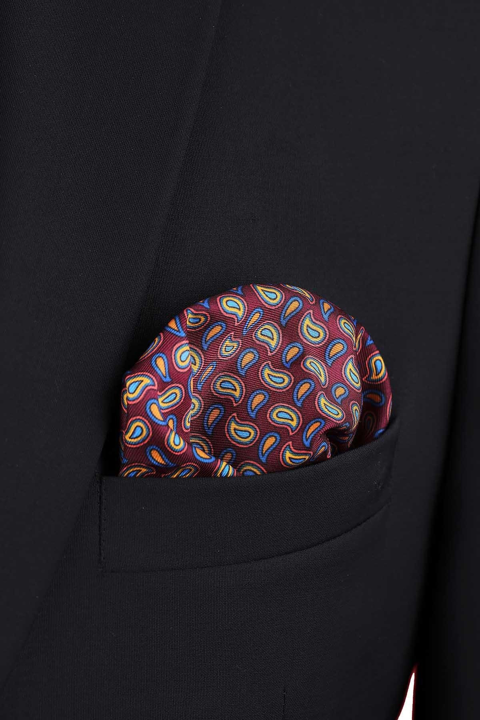 Bagheria Style Mürdüm Şal Desen Piliseli Kravat CRK92