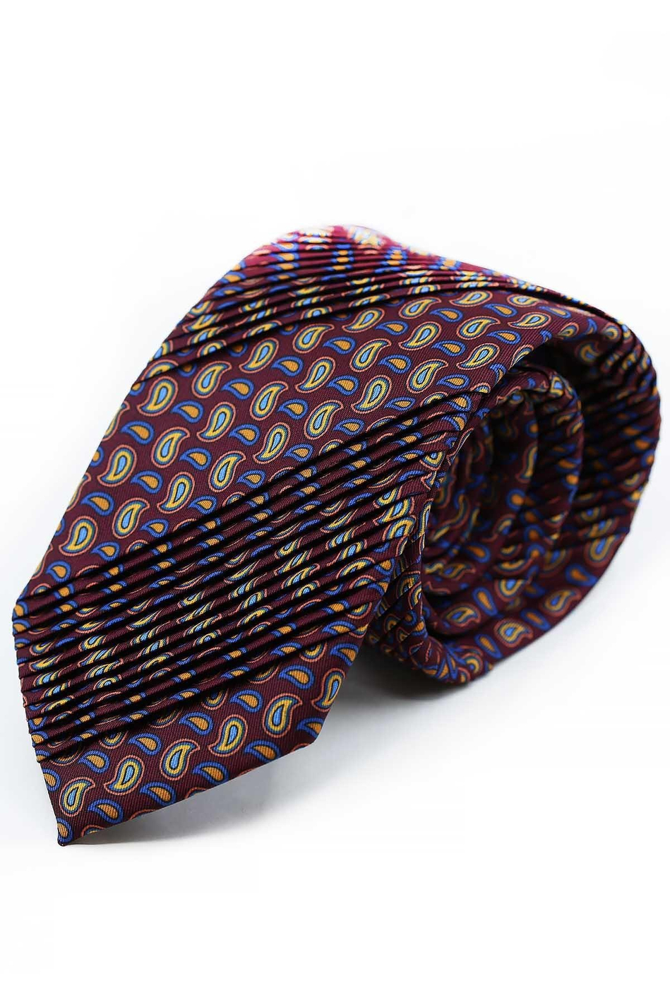 Bagheria Style Mürdüm Şal Desen Piliseli Kravat CRK92