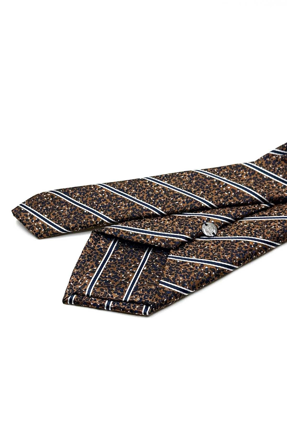 Bakır Çizgi Desen Mendilli Klasik Kravat KK12914