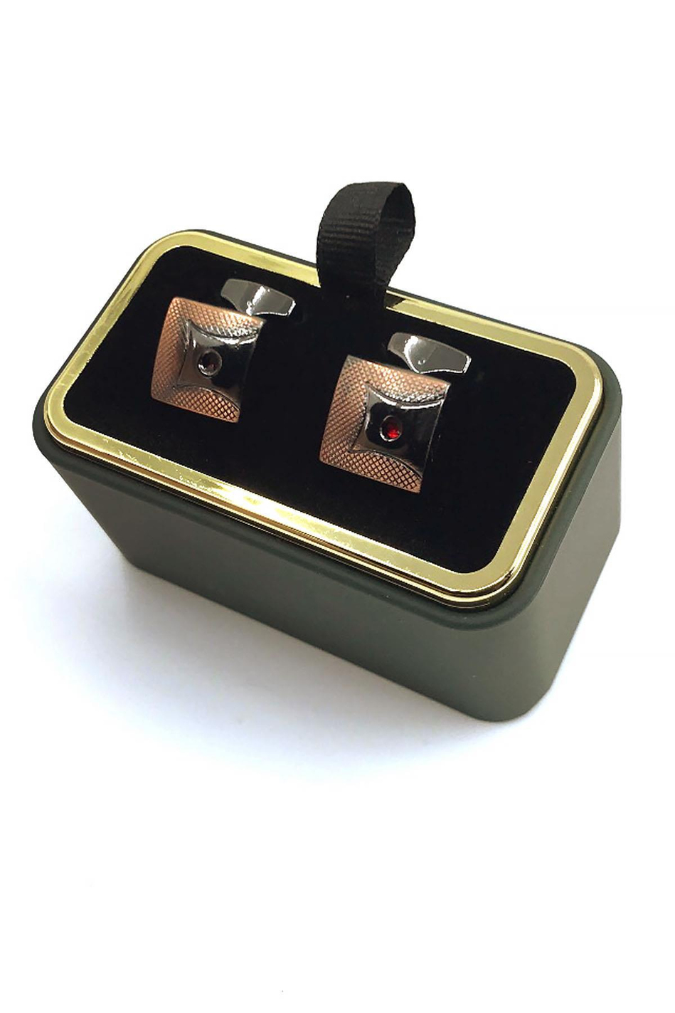 Bakır Renk Kare Kol Düğmesi KD1057