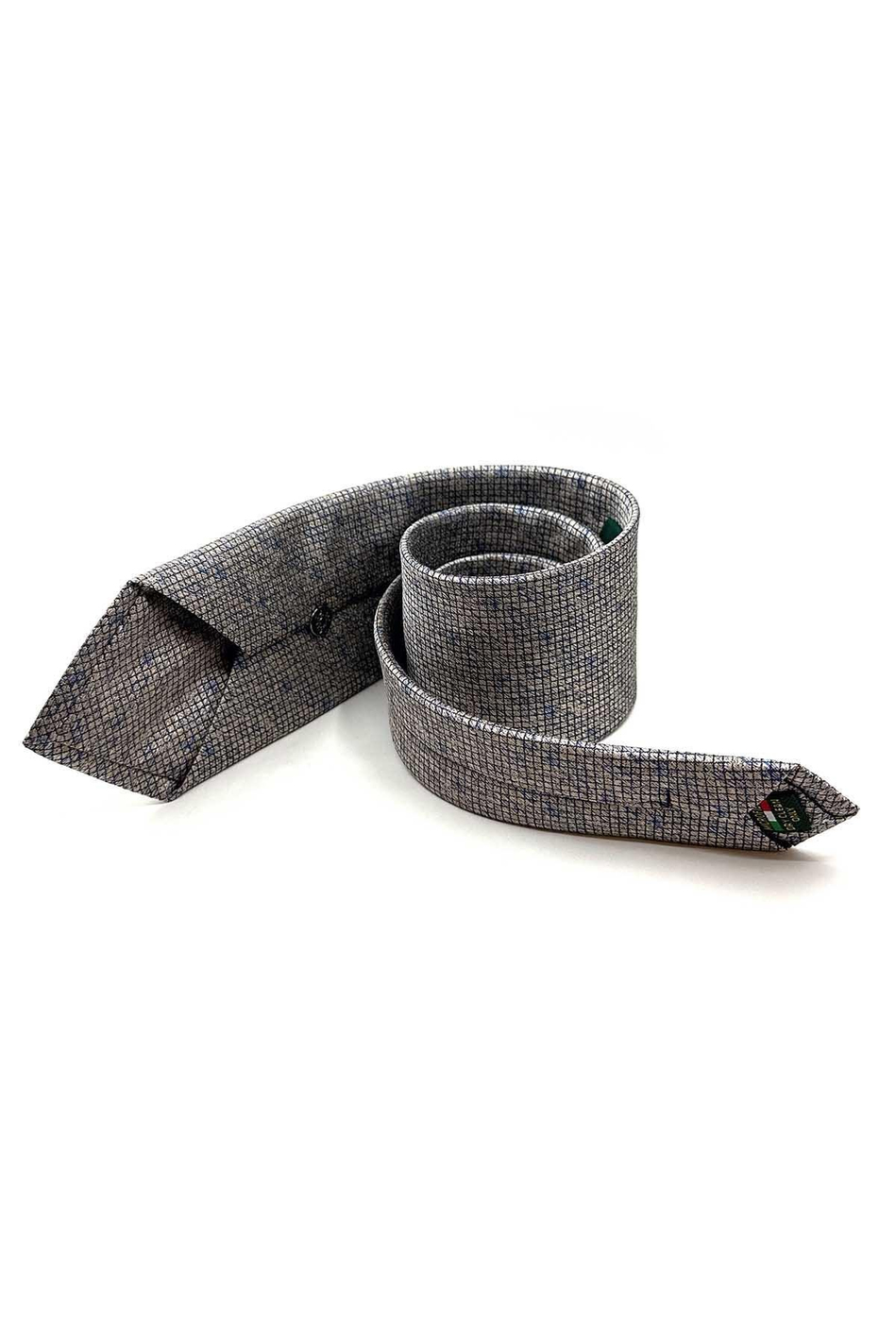 Bej Kare Desen Mendilli Klasik Kravat KK13062