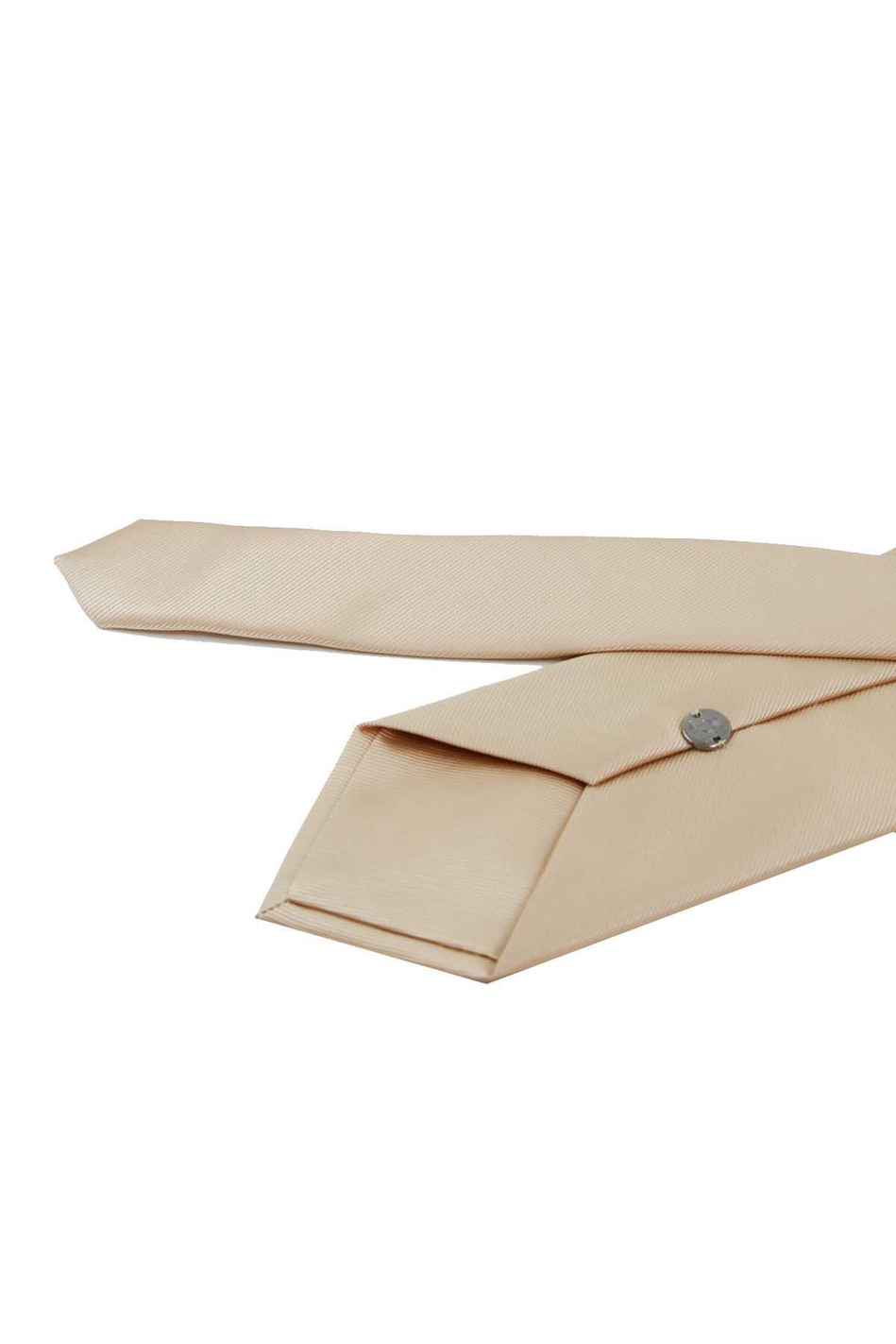 Bej Reps Dokulu Düz Mendilli Klasik Kravat KK13183