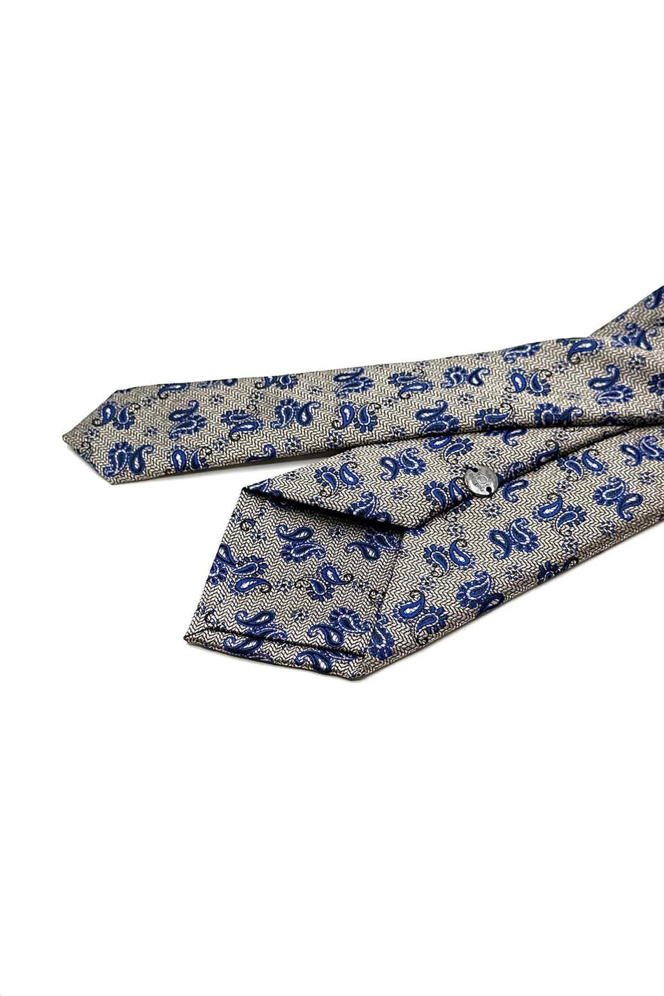 Bej Şal Desen Mendilli Klasik Kravat KK12930