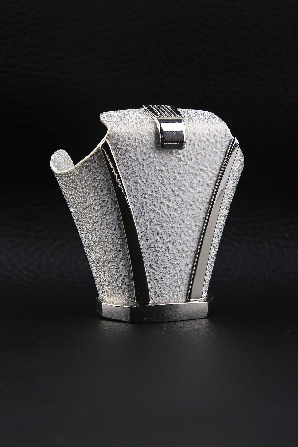 Beyaz - Gold Kravat Düğüm Aksesuarı TKC10