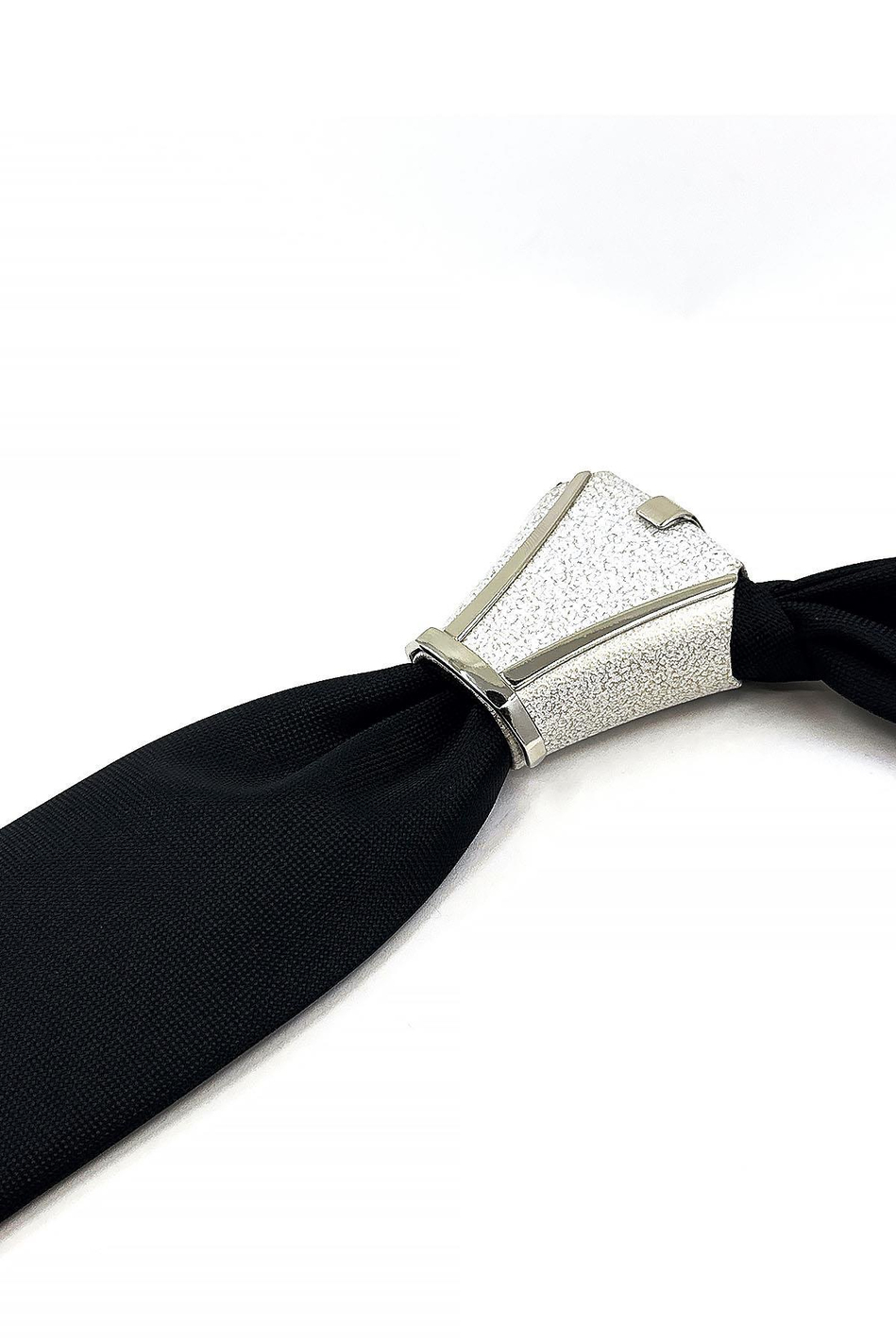 Beyaz - Gold Kravat Düğüm Aksesuarı TKC10