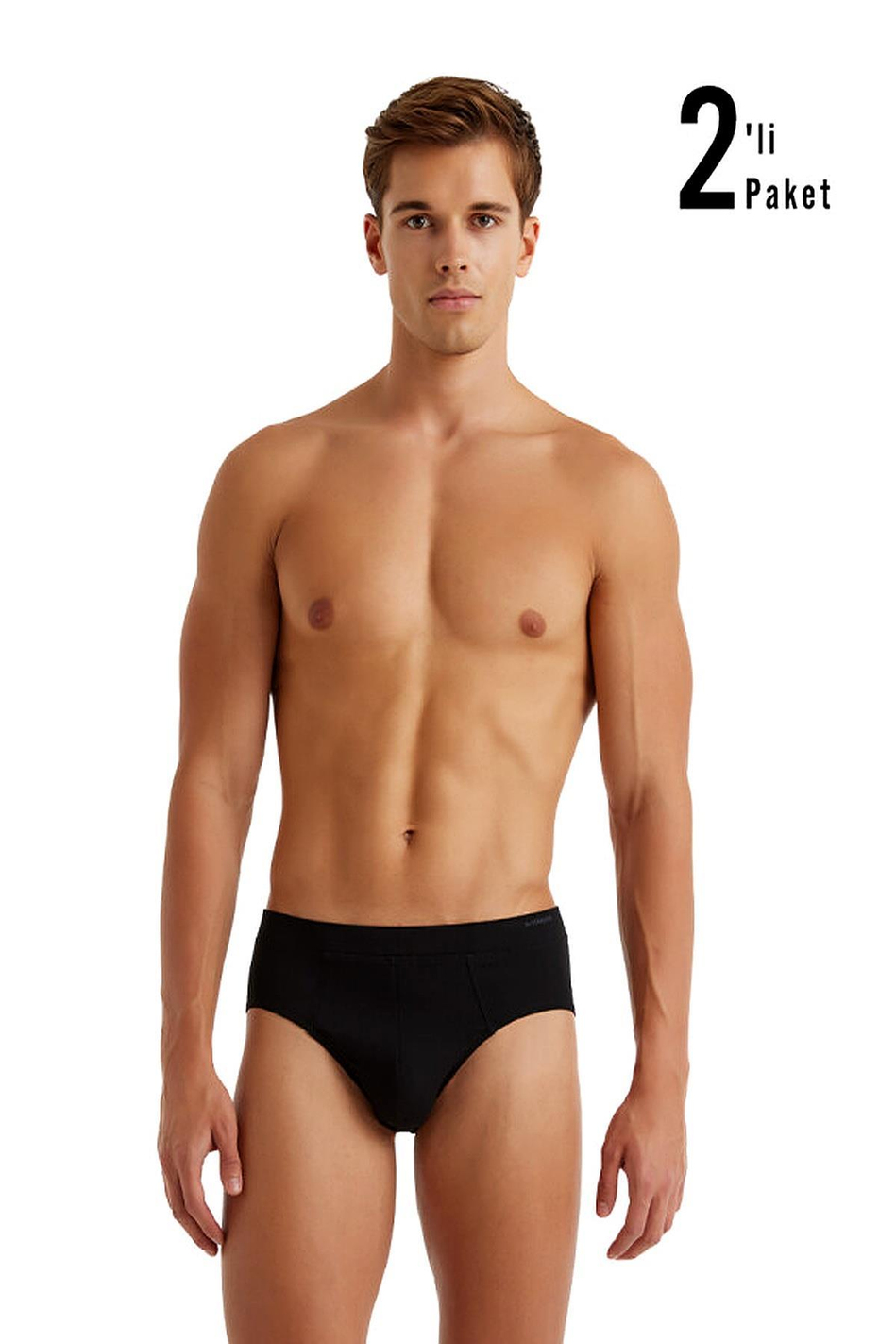 Blackspade 2'li Paket Loose Fit 9625S Slip Külot - Siyah