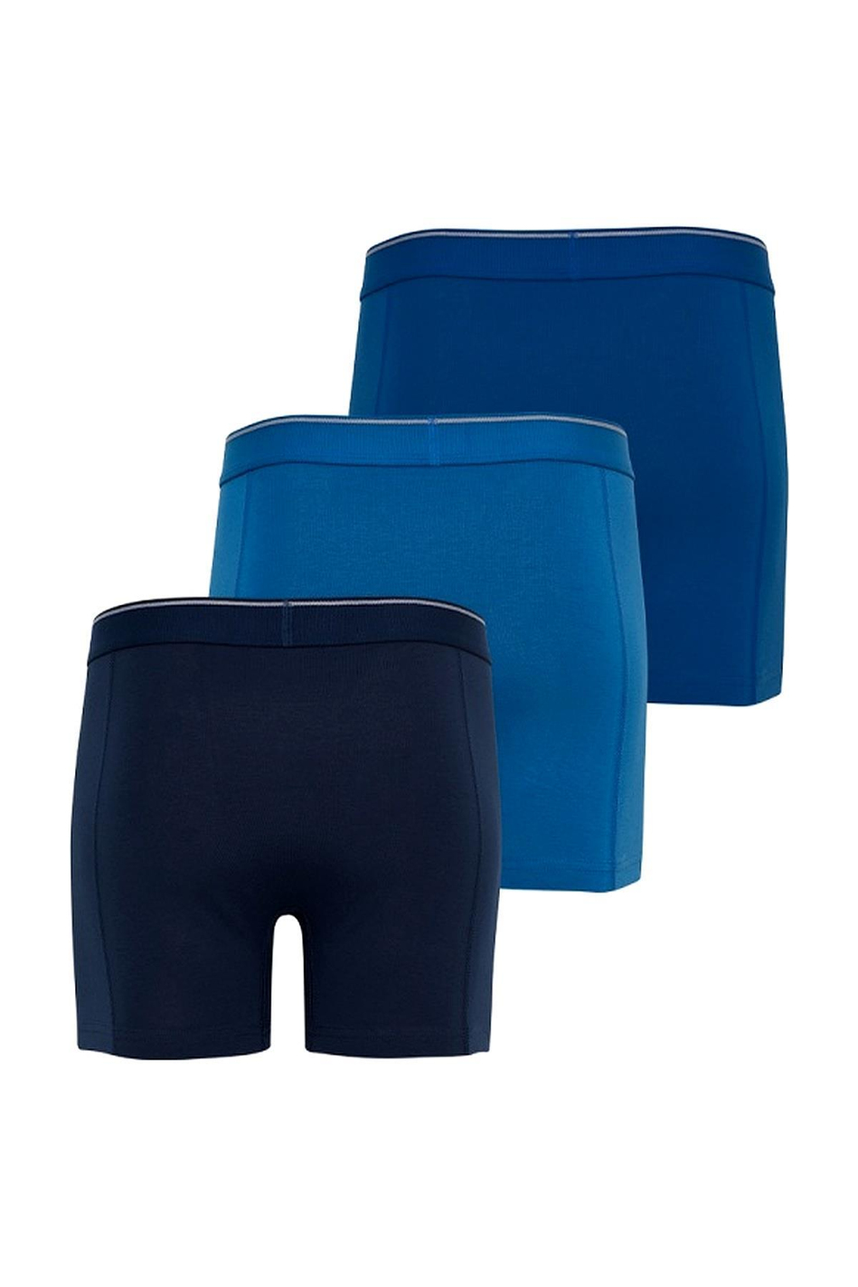 Blackspade 3'lü Paket Tender Cotton Erkek Boxer 9673LMD - Lacivert Mavi Denim