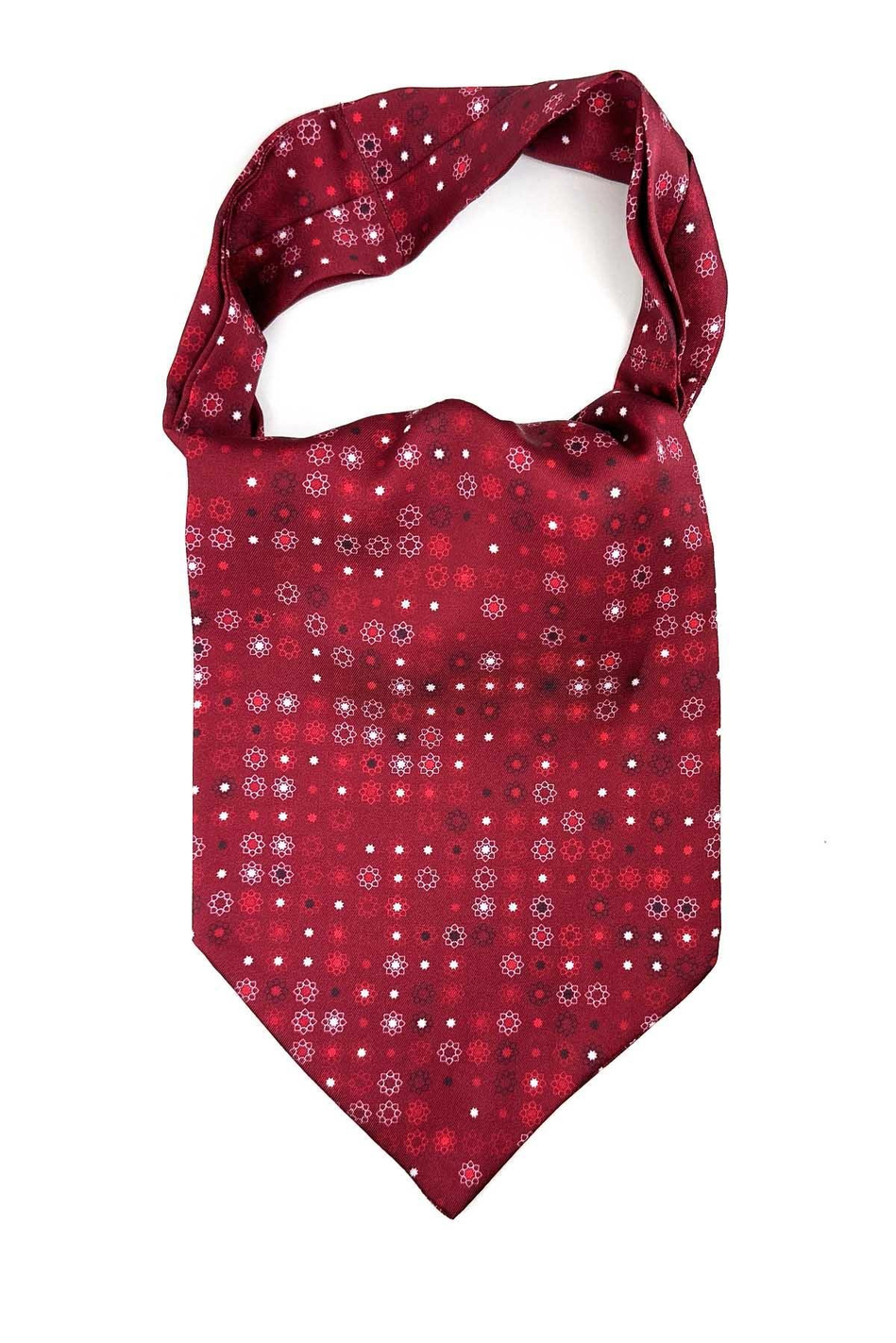Bordo Çiçek Desen Erkek Fular K592
