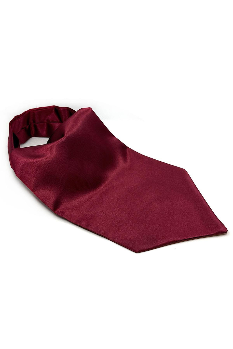 Bordo Düz Ascot Fular K571