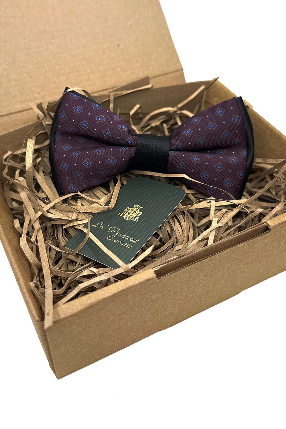 Bordo Küçük Desen Papyon P1711