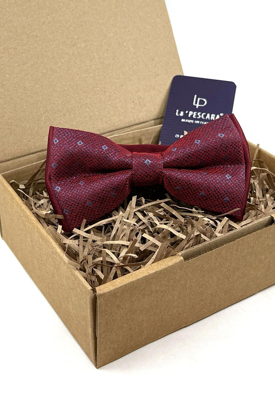 Bordo Küçük Desen Papyon P1730