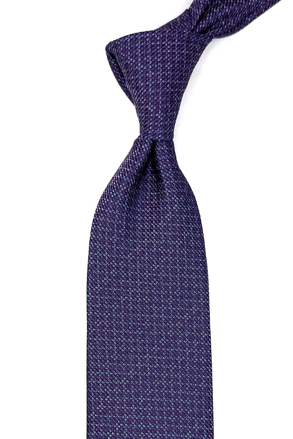 Bordo - Lacivert Nokta Desen Mendilli Klasik Kravat KK12580