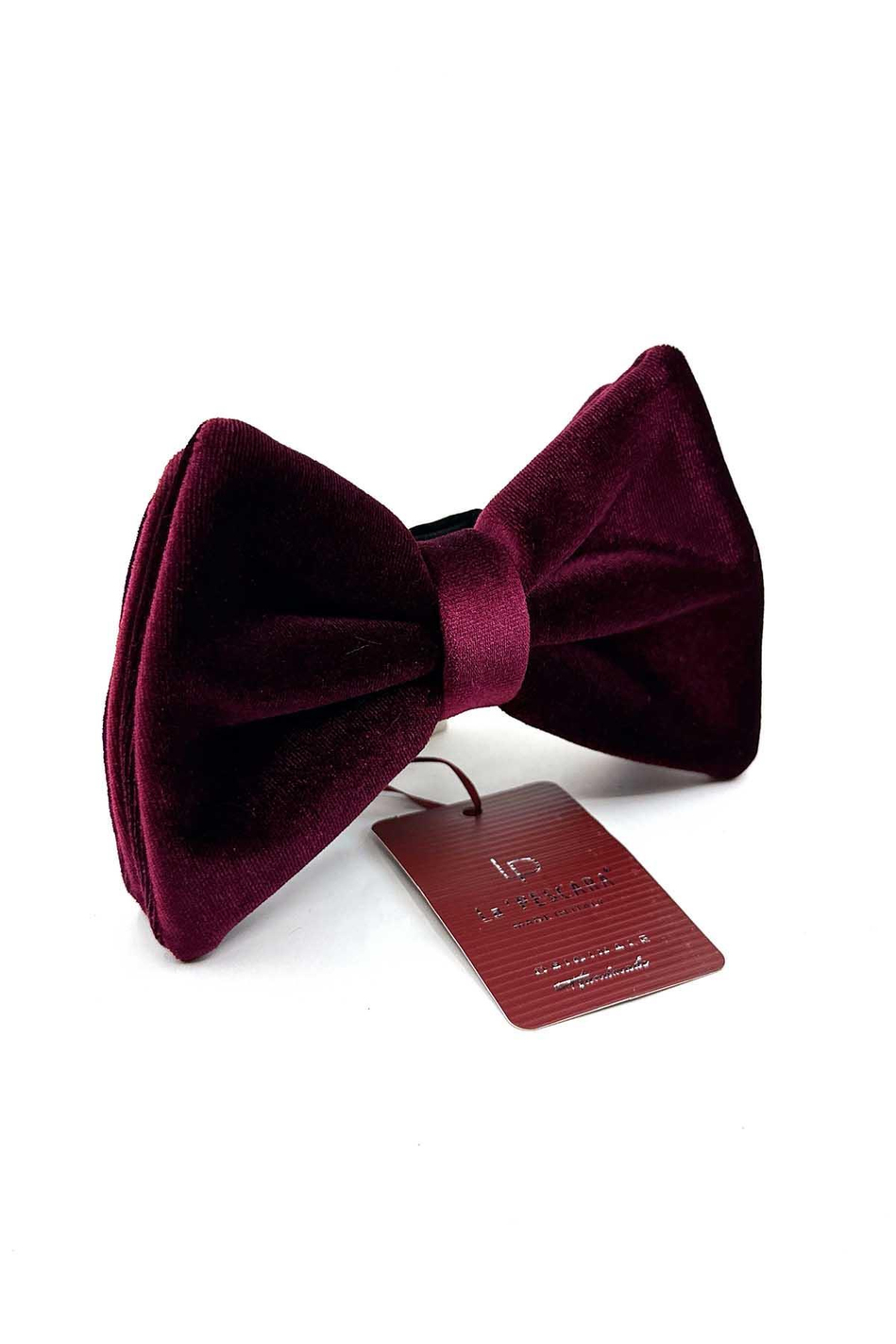 Bordo Lüks Büyük Kadife Papyon P1899