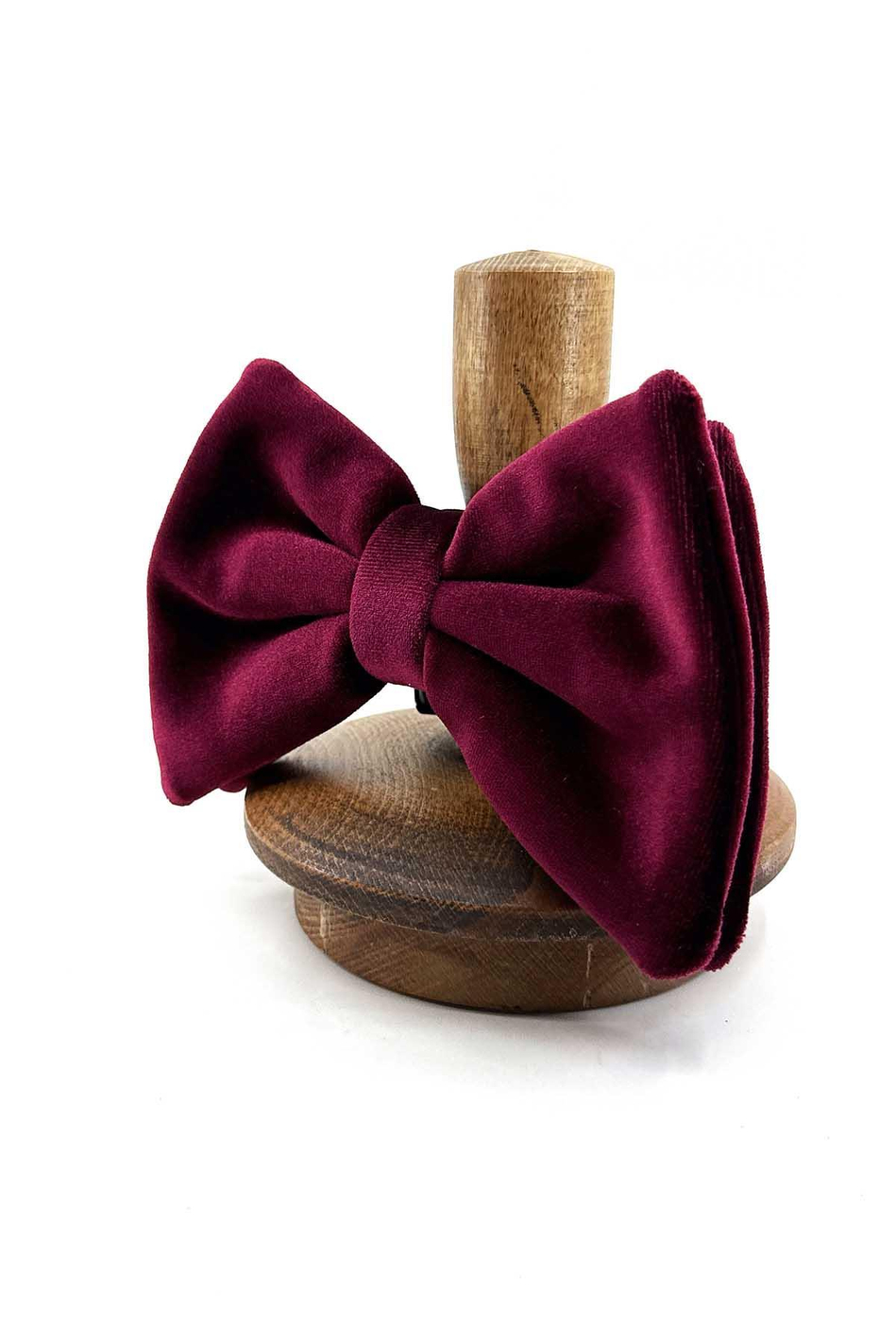 Bordo Lüks Büyük Kadife Papyon P1899