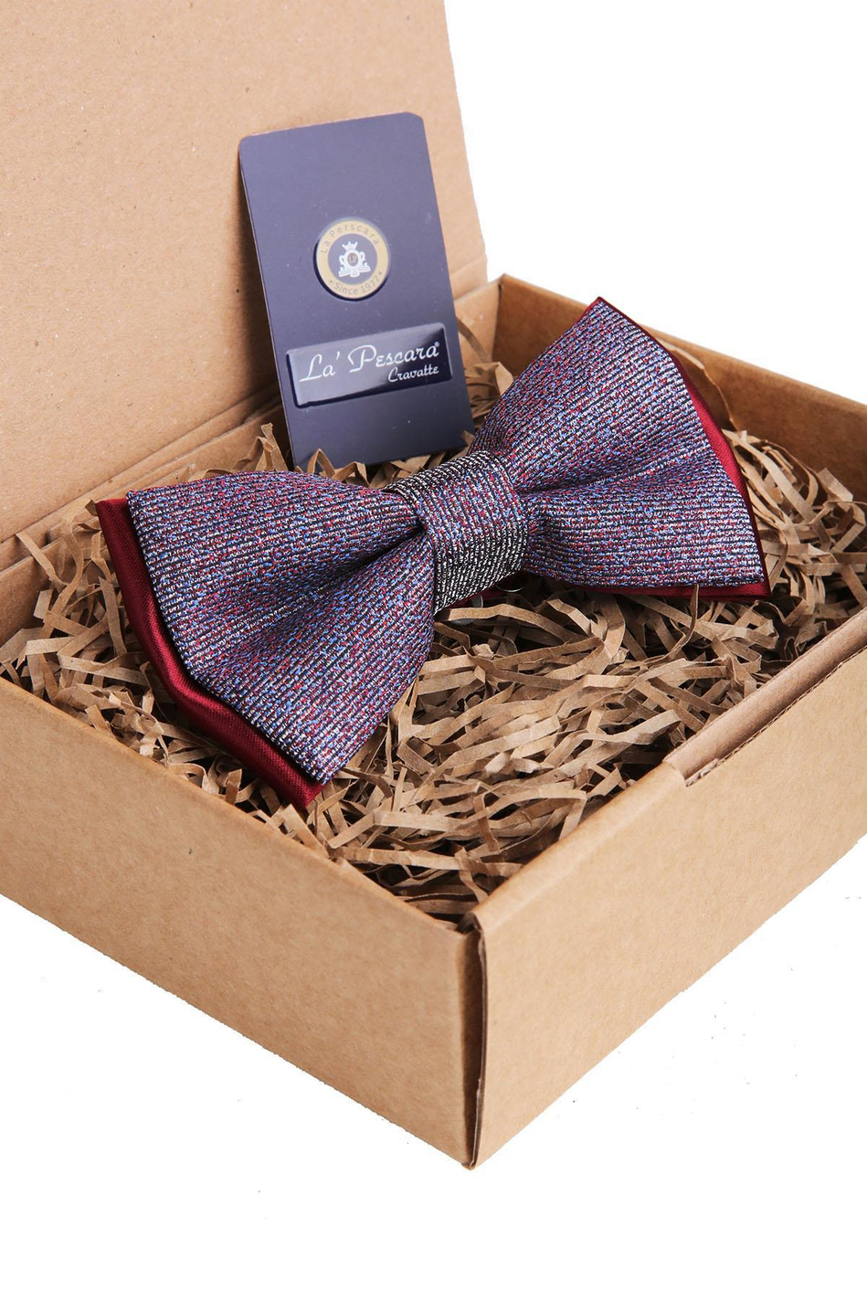 Bordo - Mavi Kum Desen Papyon P1038