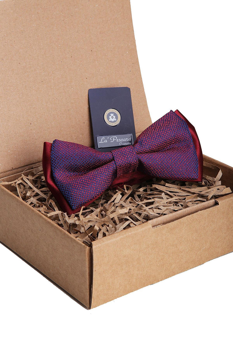 Bordo - Mavi Kum Desen Papyon P1369