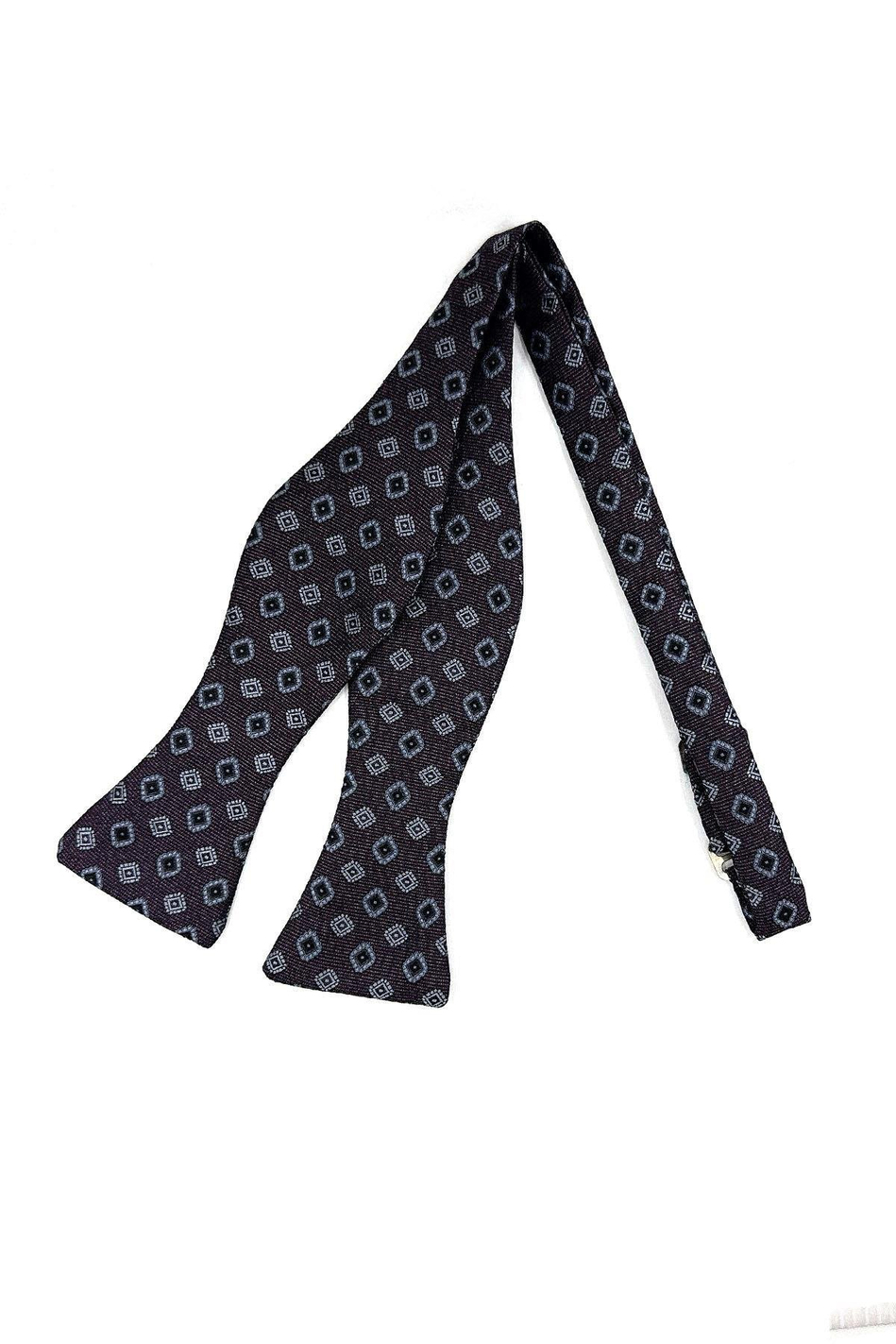 Bordo Motif Desen Açık Papyon AP150