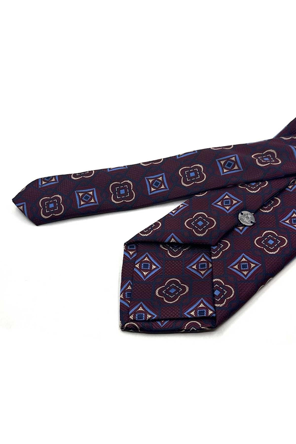 Bordo Motif Desen Mendilli Klasik Kravat KK13769
