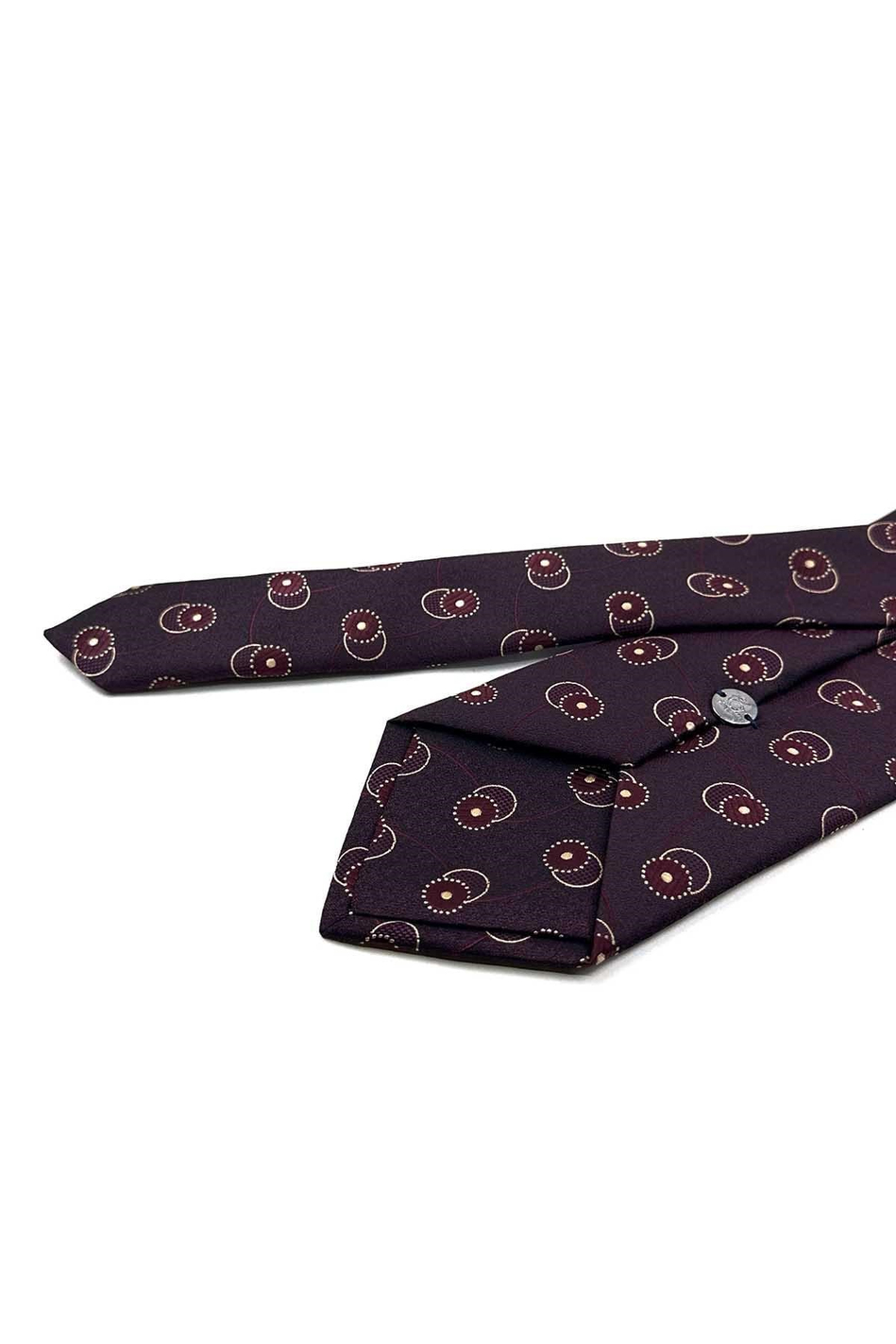 Bordo Motif Desen Mendilli Klasik Kravat KK13976