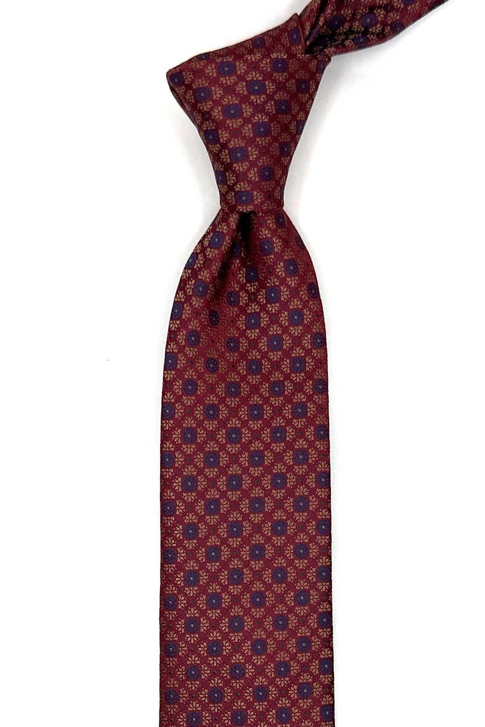 Bordo Motif Desen Slim Kravat SK8002