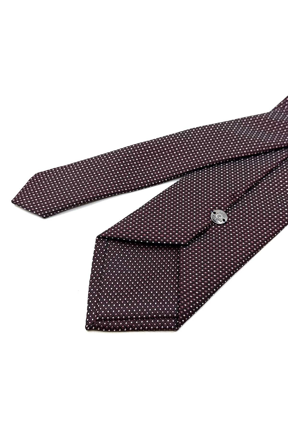 Bordo Nokta Desen Mendilli Klasik Kravat KK12598