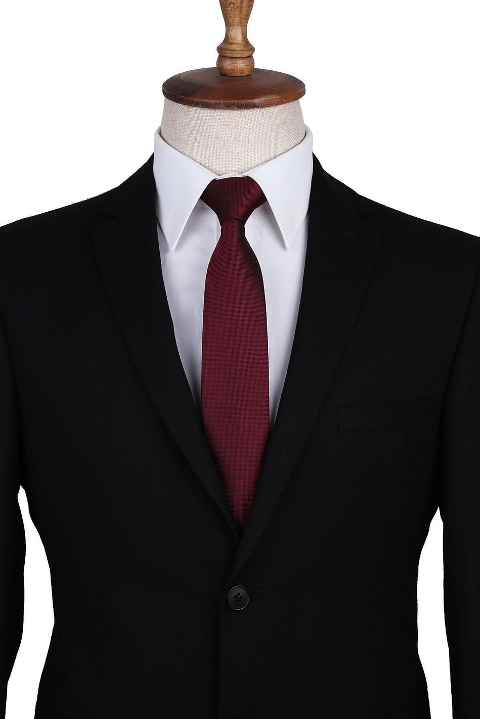 Bordo Nokta Desen Slim Kravat SK7596