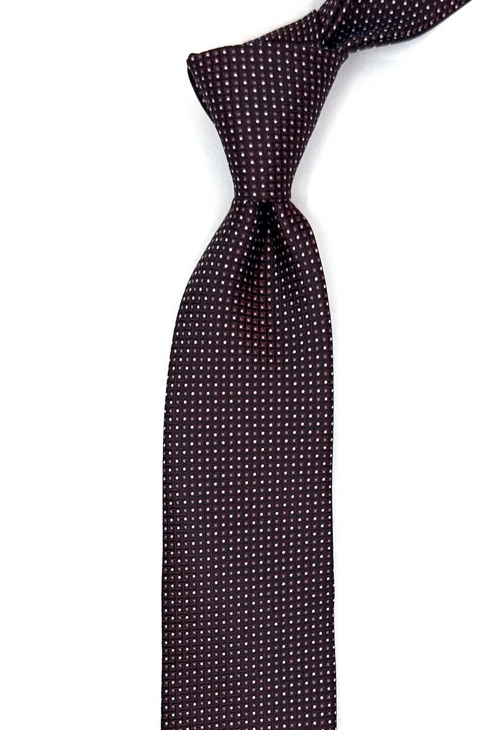 Bordo Nokta Desen Slim Kravat SK7961