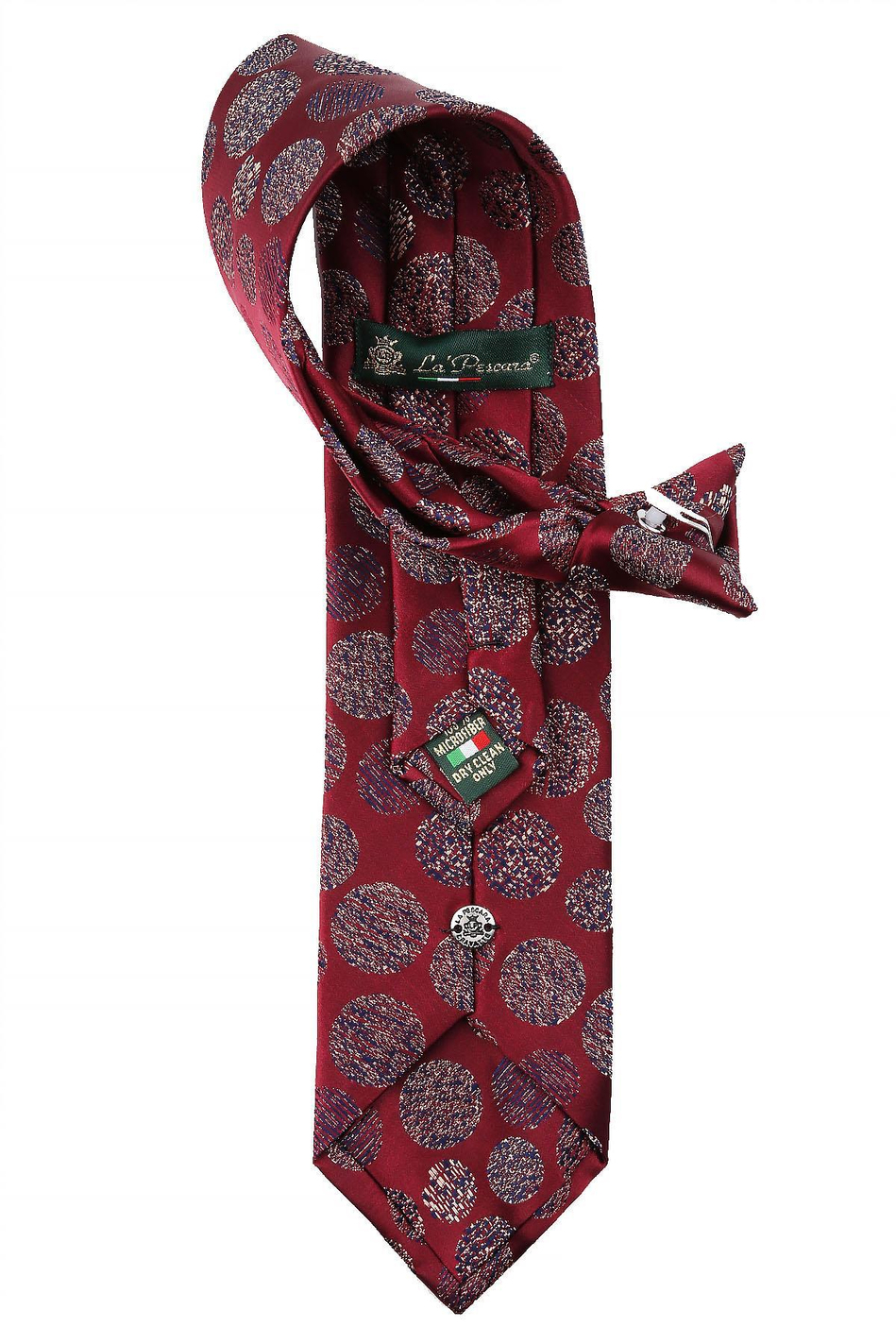 Bordo Puantiye Desen Klipsli Kravat KLP340