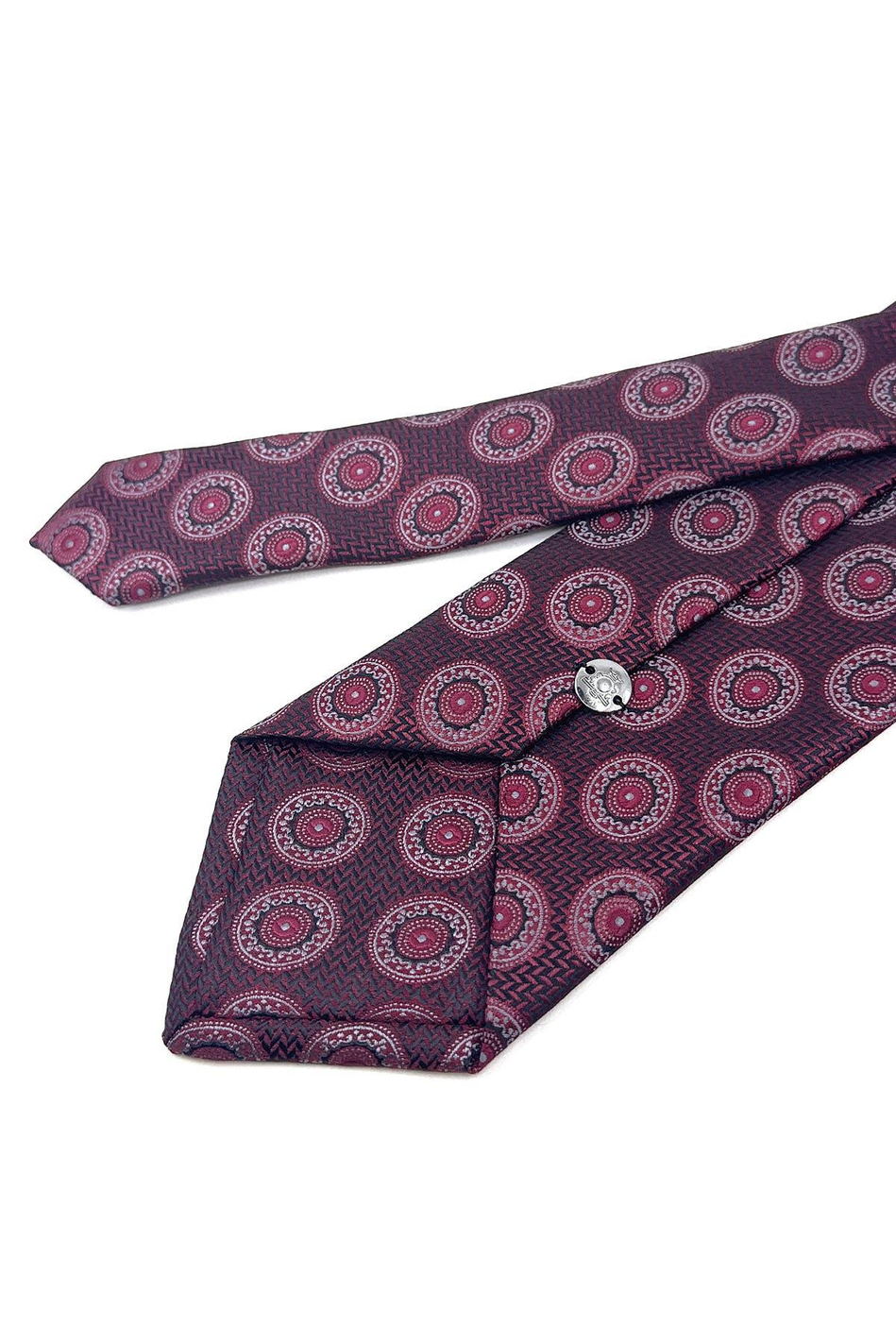 Bordo Puantiye Desen Mendilli Klasik Kravat KK11812