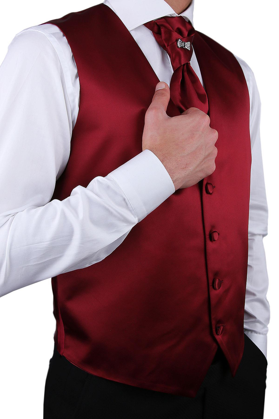 Bordo Renk Damat Yeleği YLK04